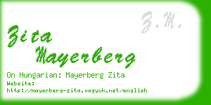 zita mayerberg business card